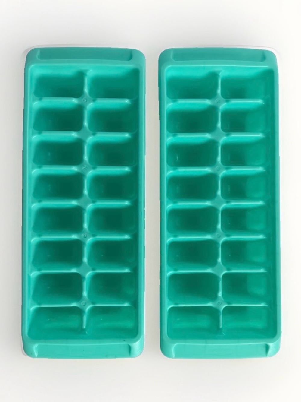 Vintage Rubbermaid Teal Ice Cube Trays Set of 2 Easy Release #2867 Made in USA